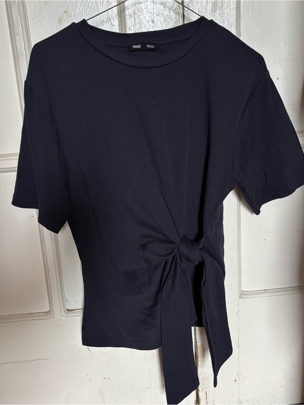 Mango Cotton T-Shirt with Side Bow